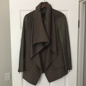 BCBGMaxAzria olive green, wool coat - Size XS